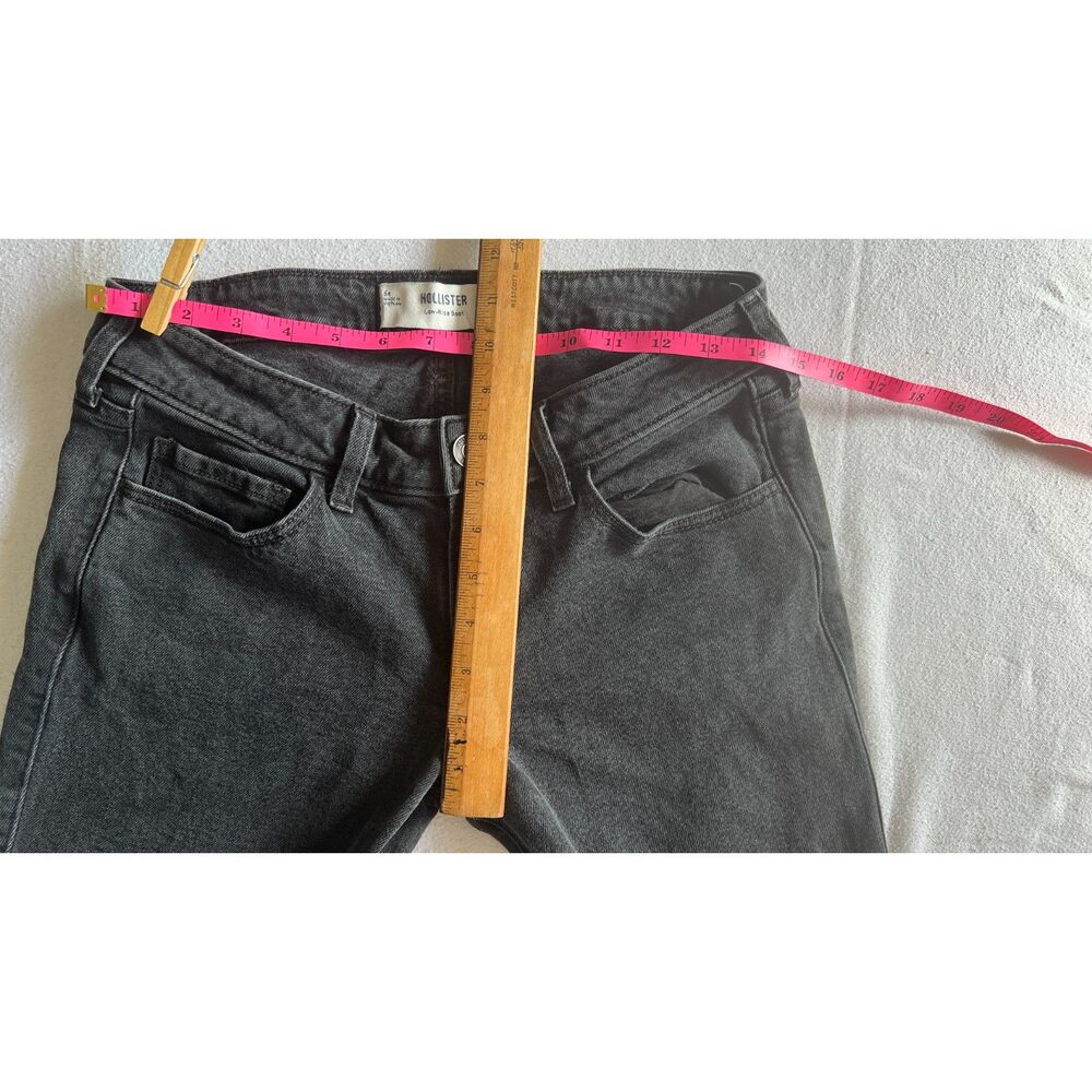 Hollister Black Low Rise Bootcut Denim Jeans Size 28 - Picture 6 of 6